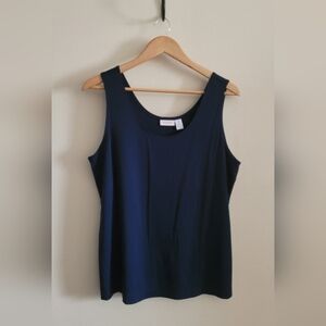 Chico's Smooth and Stretchy Essential Tank Top, Women's XL, Navy Blue